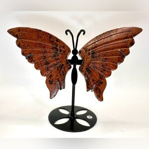 Red (Mahogany) Obsidian Crystal Butterfly Wings